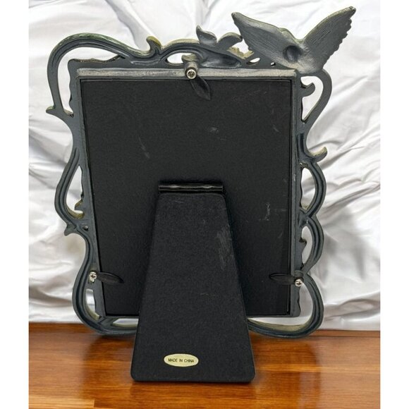 Set of 2 Vintage Style Ornate Enamel Hummingbird Flower Photo Frame 3.5x5 & 2x2 - Picture 12 of 12